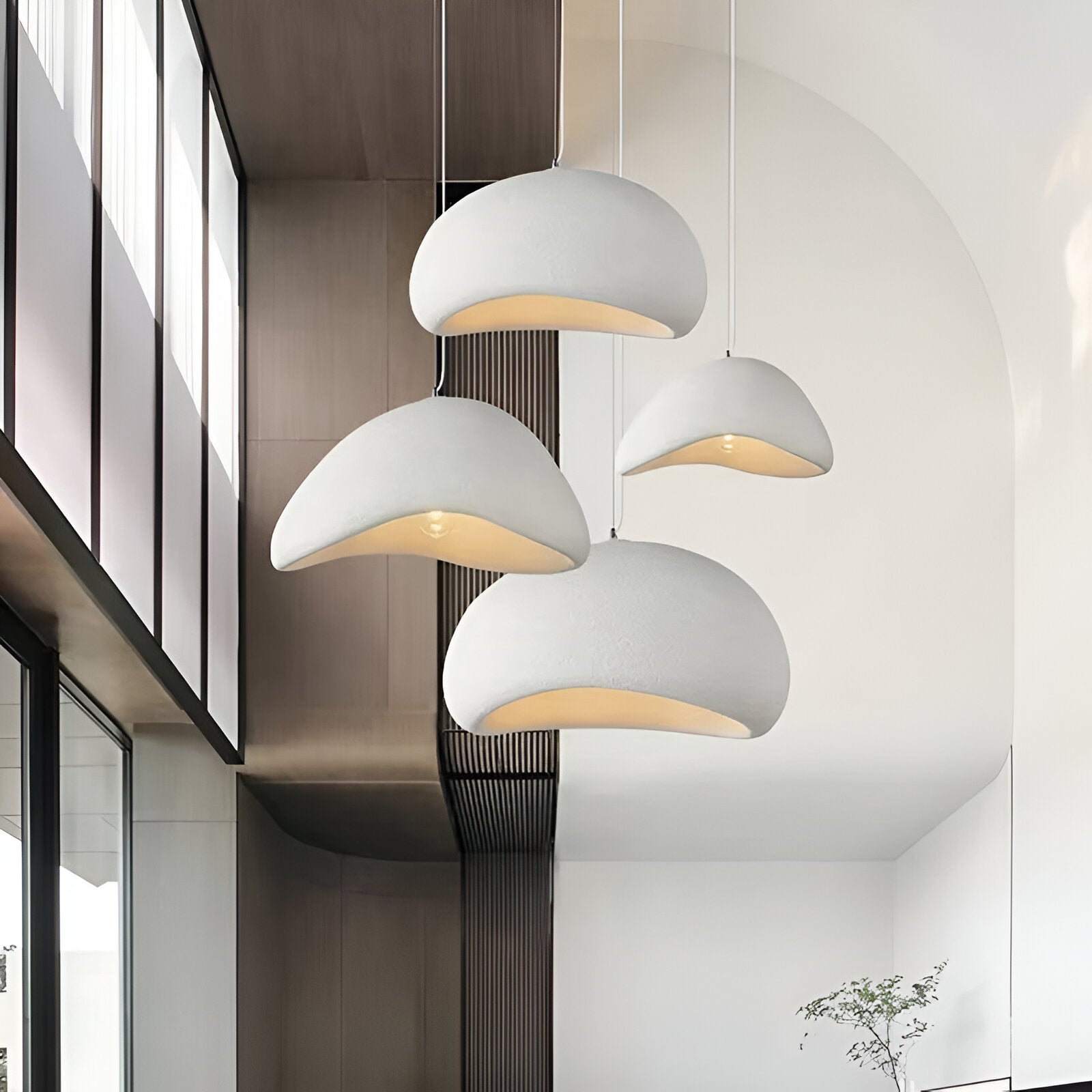 Contemporary stone pendant light chandelier