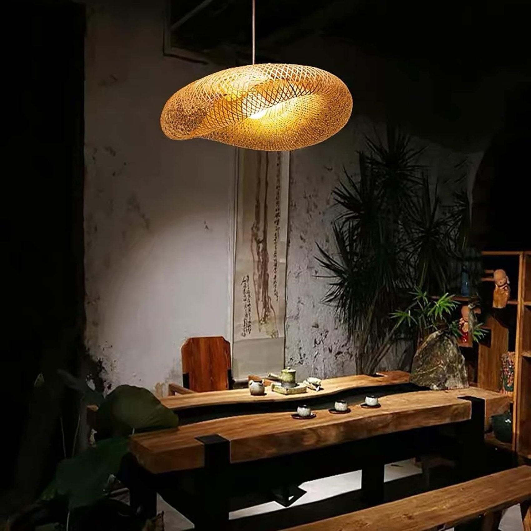 Bamboo Weaving Chandelier 