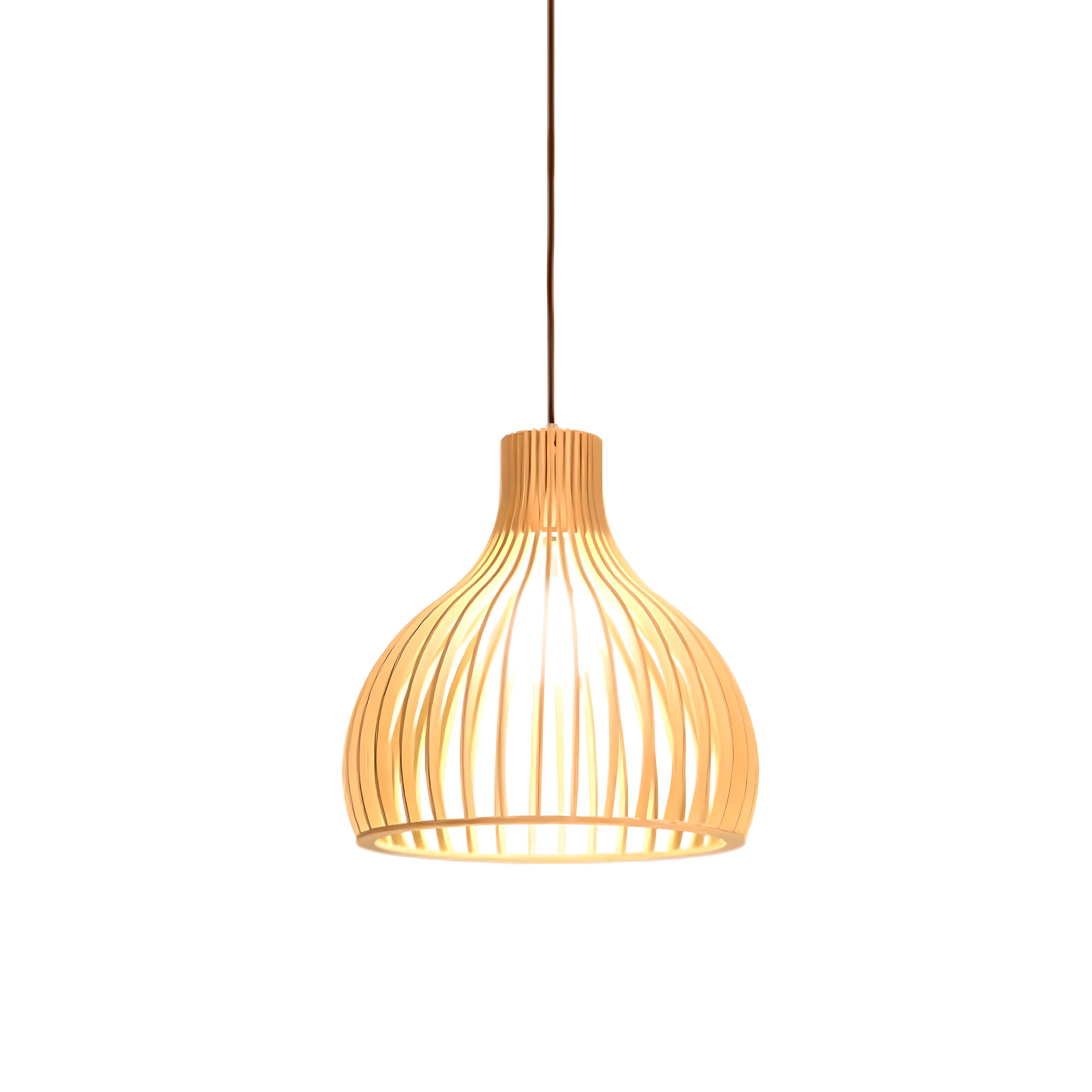 Gustavsburg - Wooden Cage Pendant Light