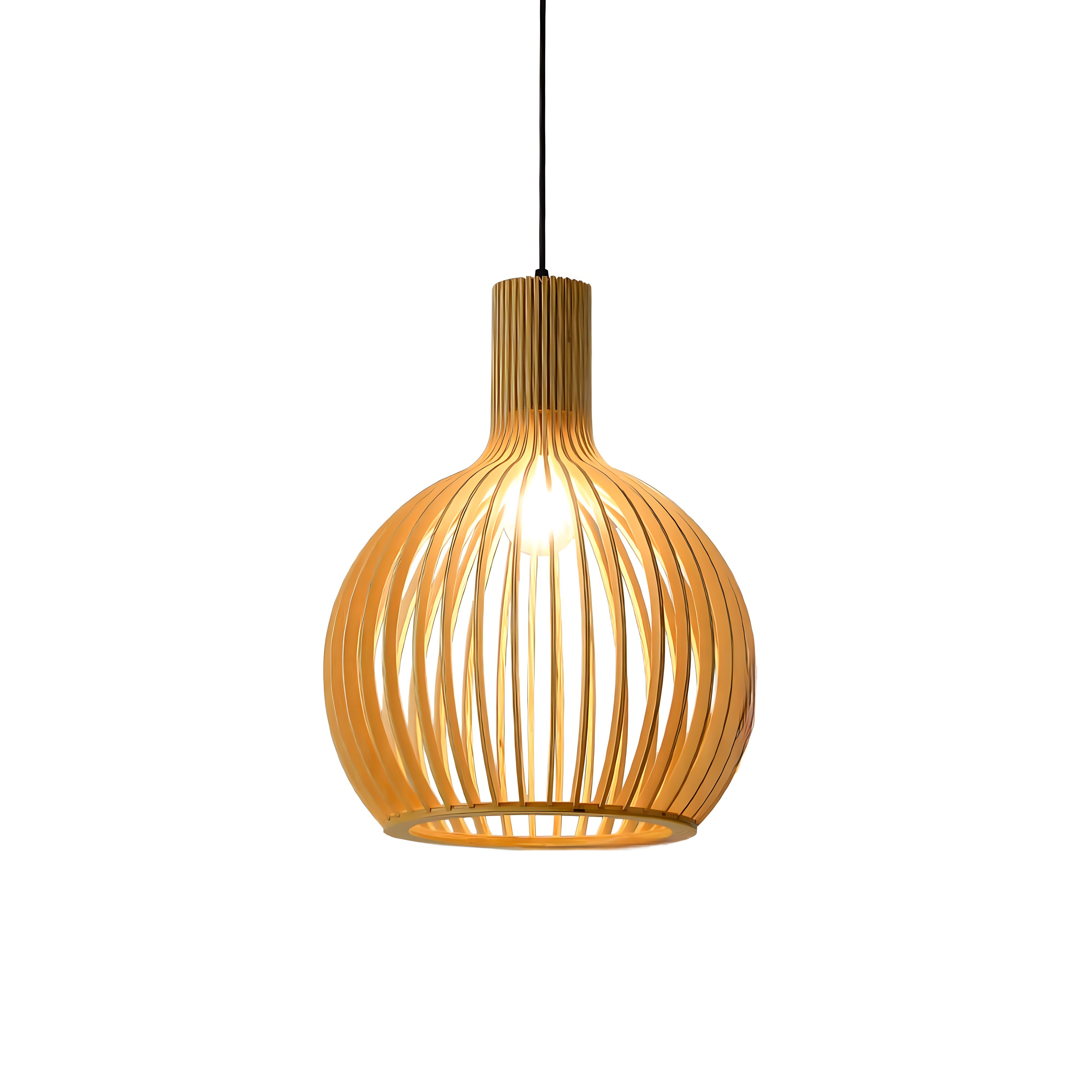 Gustavsburg - Wooden Cage Pendant Light