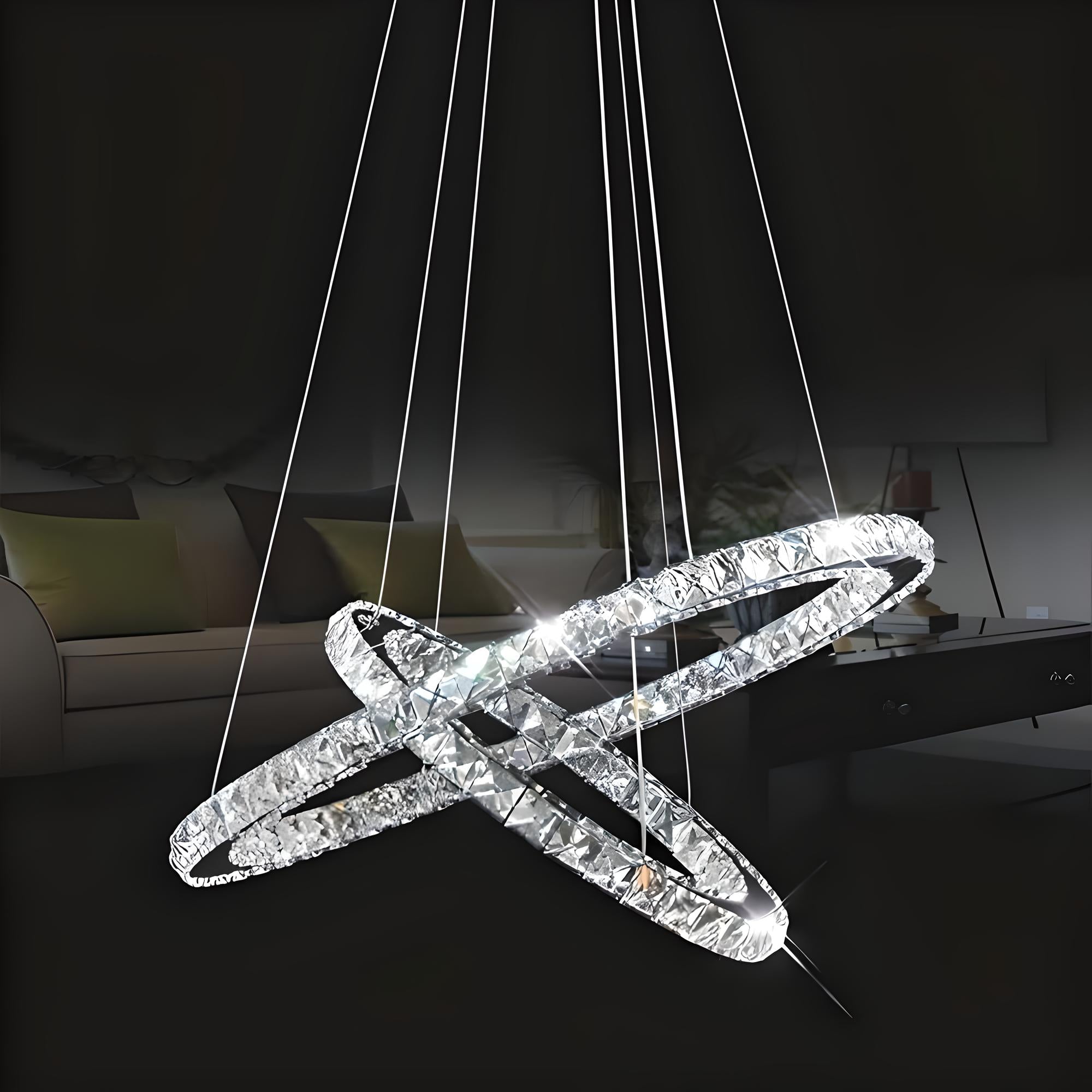 Oval Crystal Chandelier