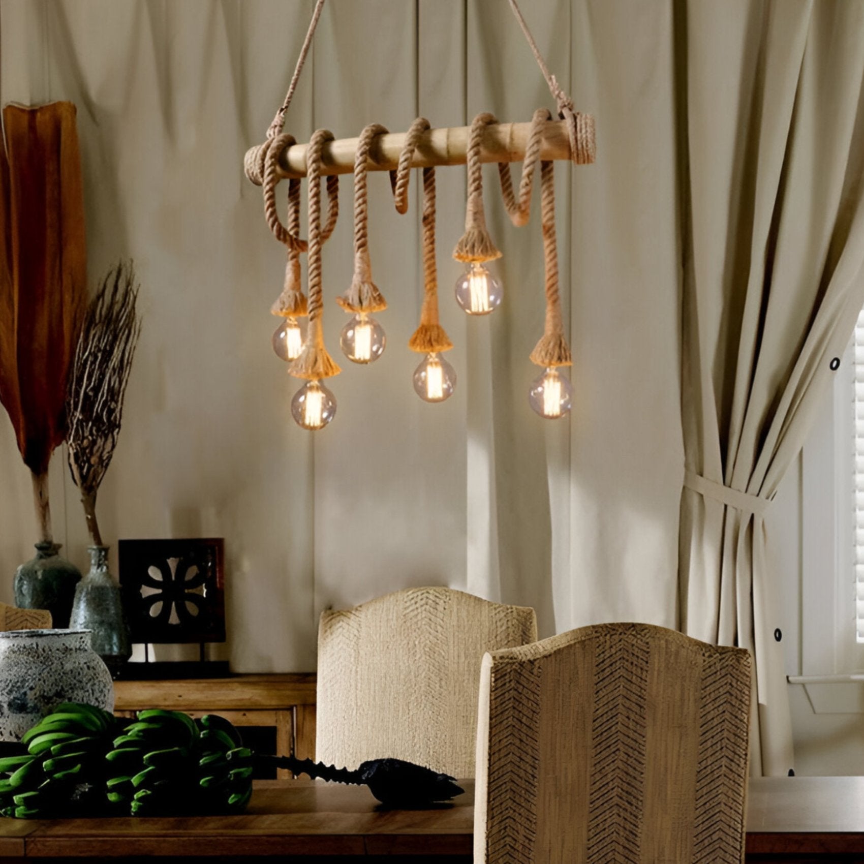  Handwoven Rope Chandelier