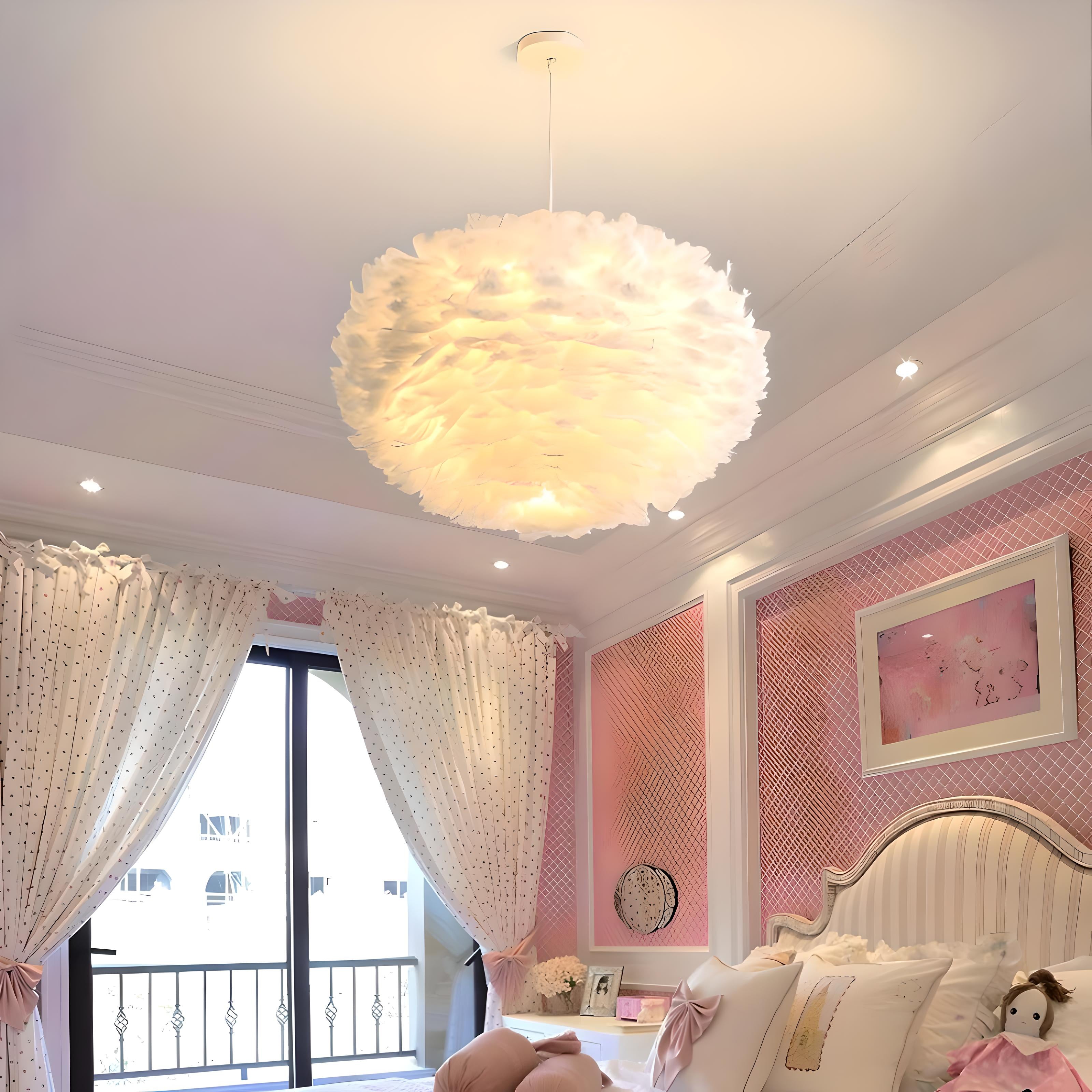 Stylish Feather Chandelier