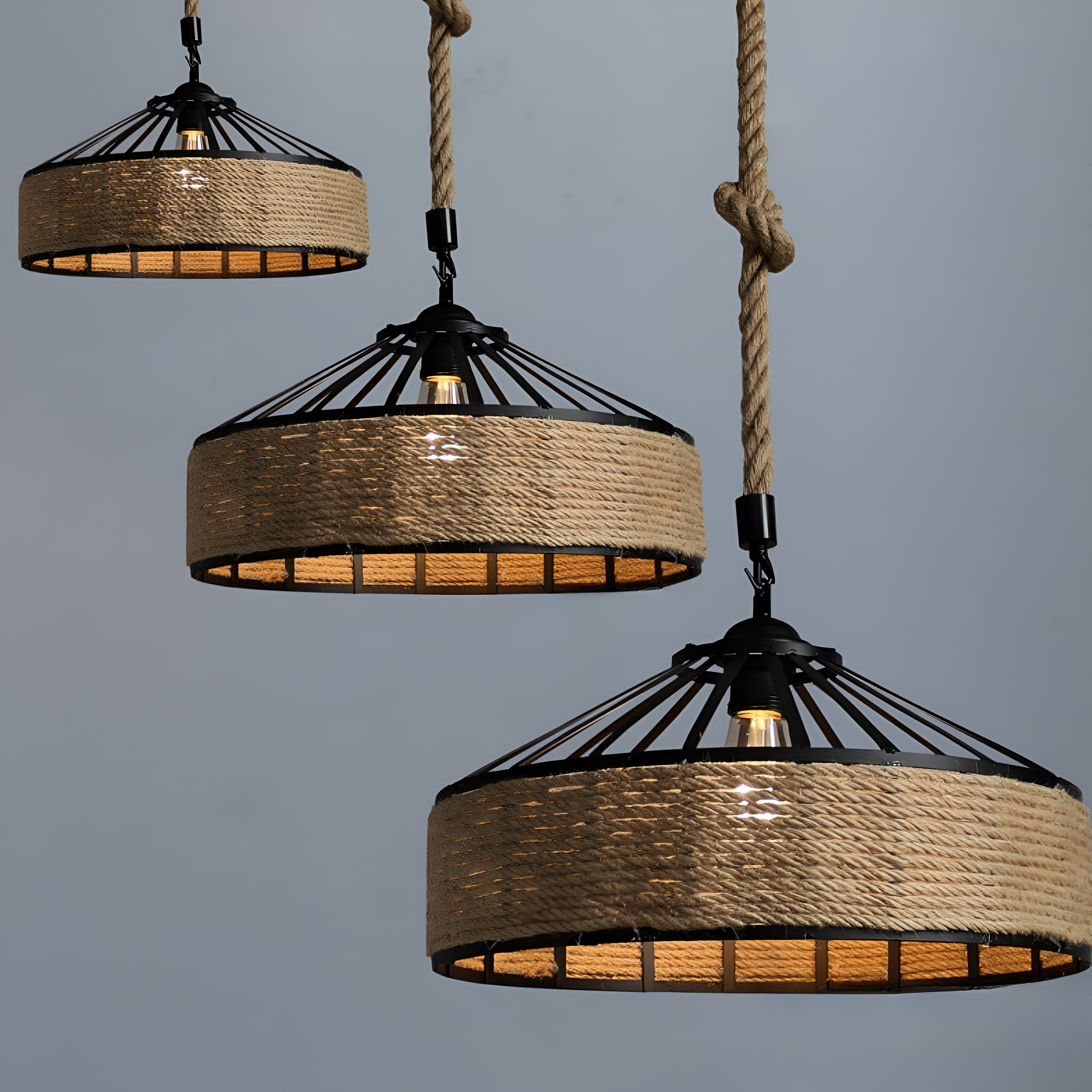 Rope & Iron Lamp