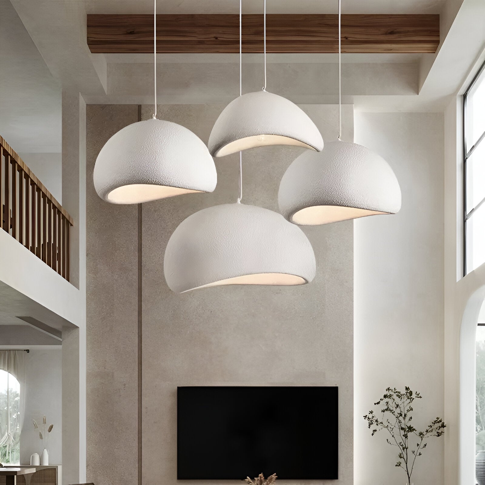 Contemporary stone pendant light chandelier