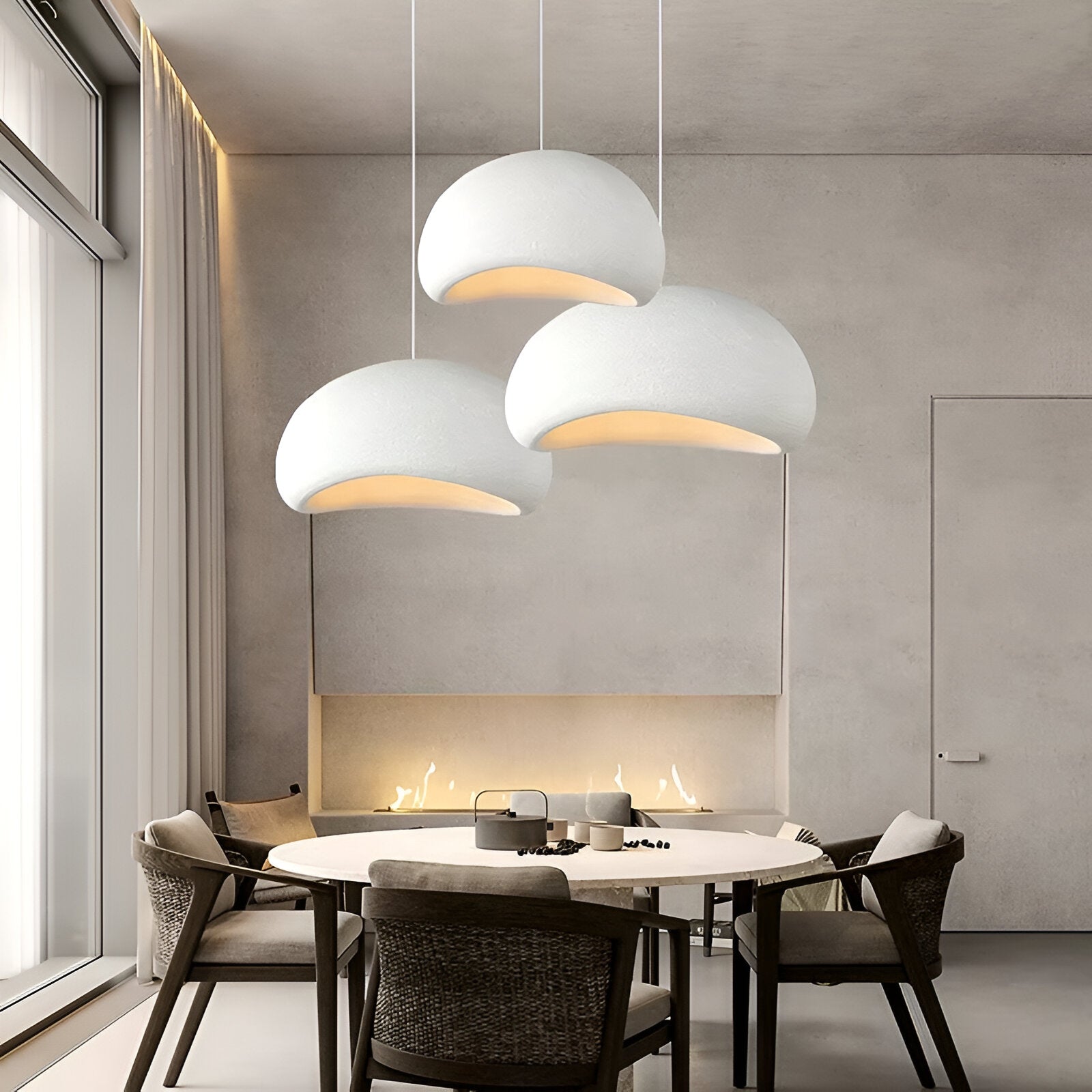 Contemporary stone pendant light chandelier