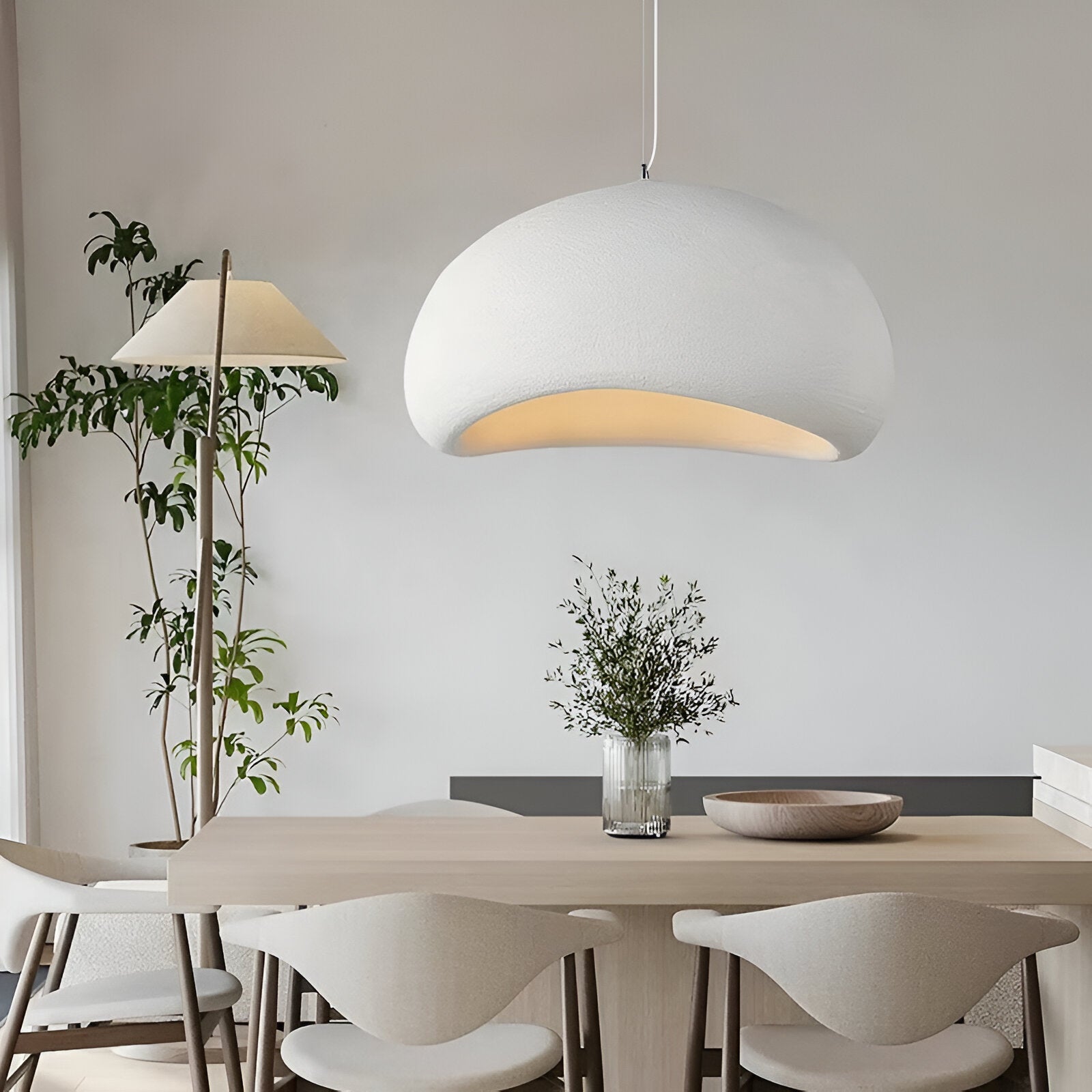 Contemporary stone pendant light chandelier